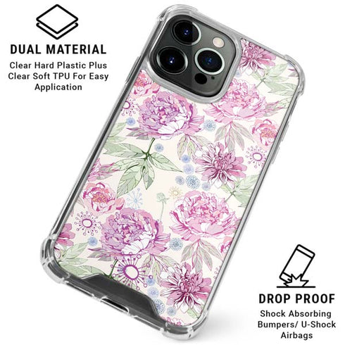 Peony iPhone 16 Pro Clear Case